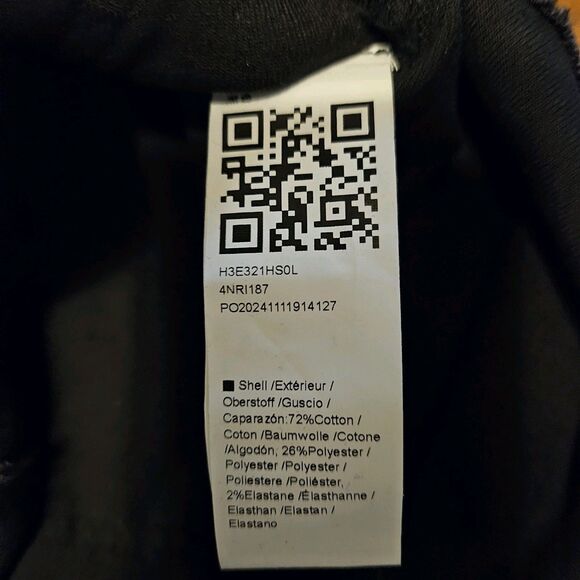 Womens Large Black Button Denim Wide Leg Overalls New - Picture 5 of 7